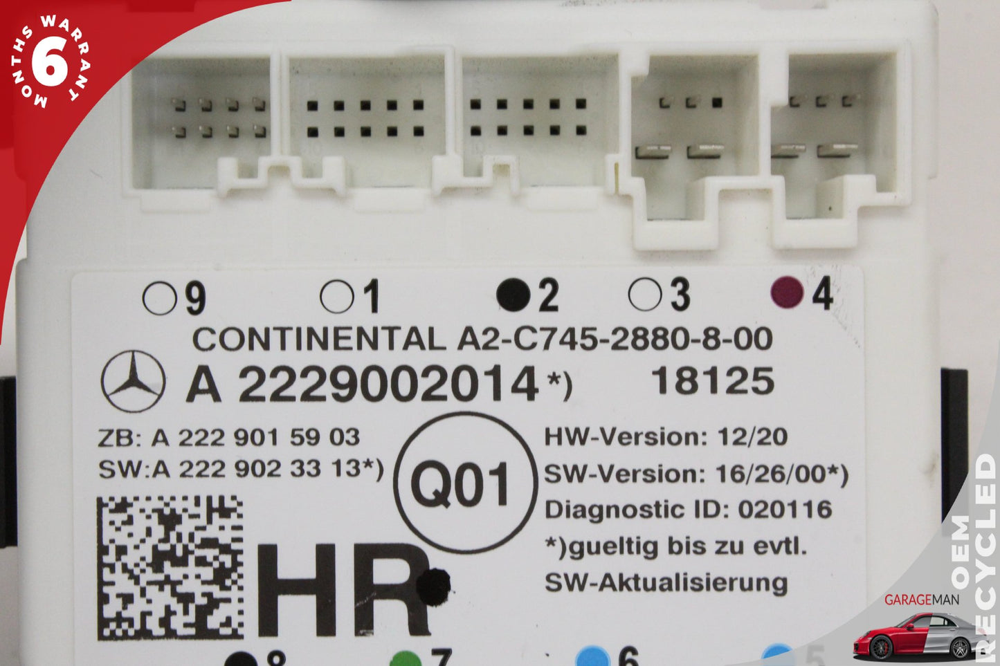 16-19 Mercedes W205 C350e C300 Rear Right Side Door Control Module OEM