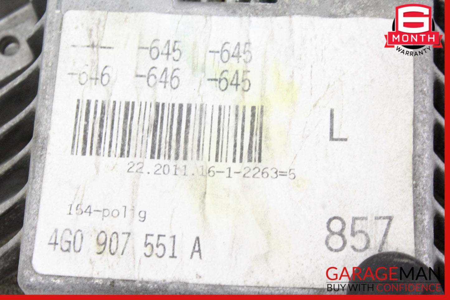 2012-2018 Audi A6 C7 Sedan Engine Control Module 4G0907551A