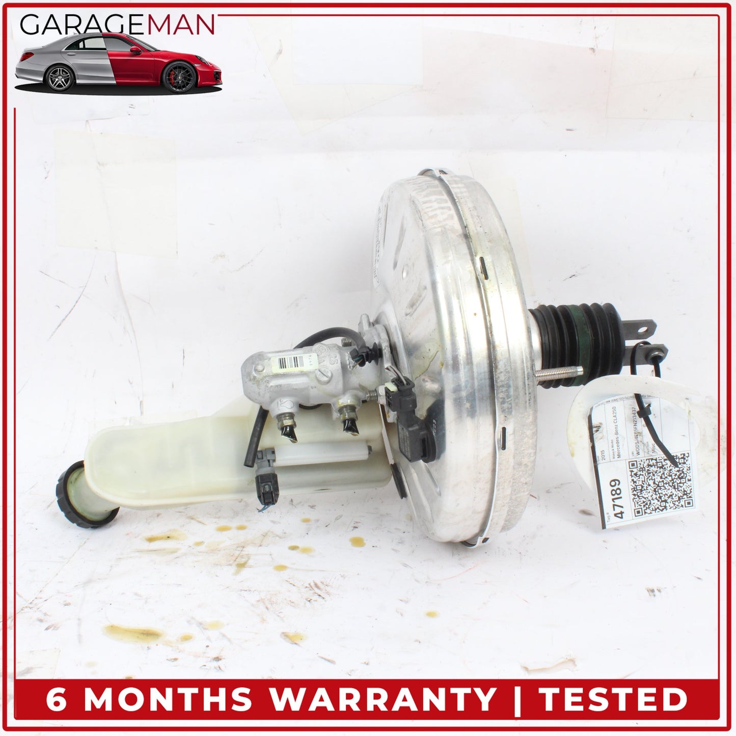 2014-2019 Mercedes W117 CLA250 Brake Booster Master Cylinder w/ Reservoir OEM