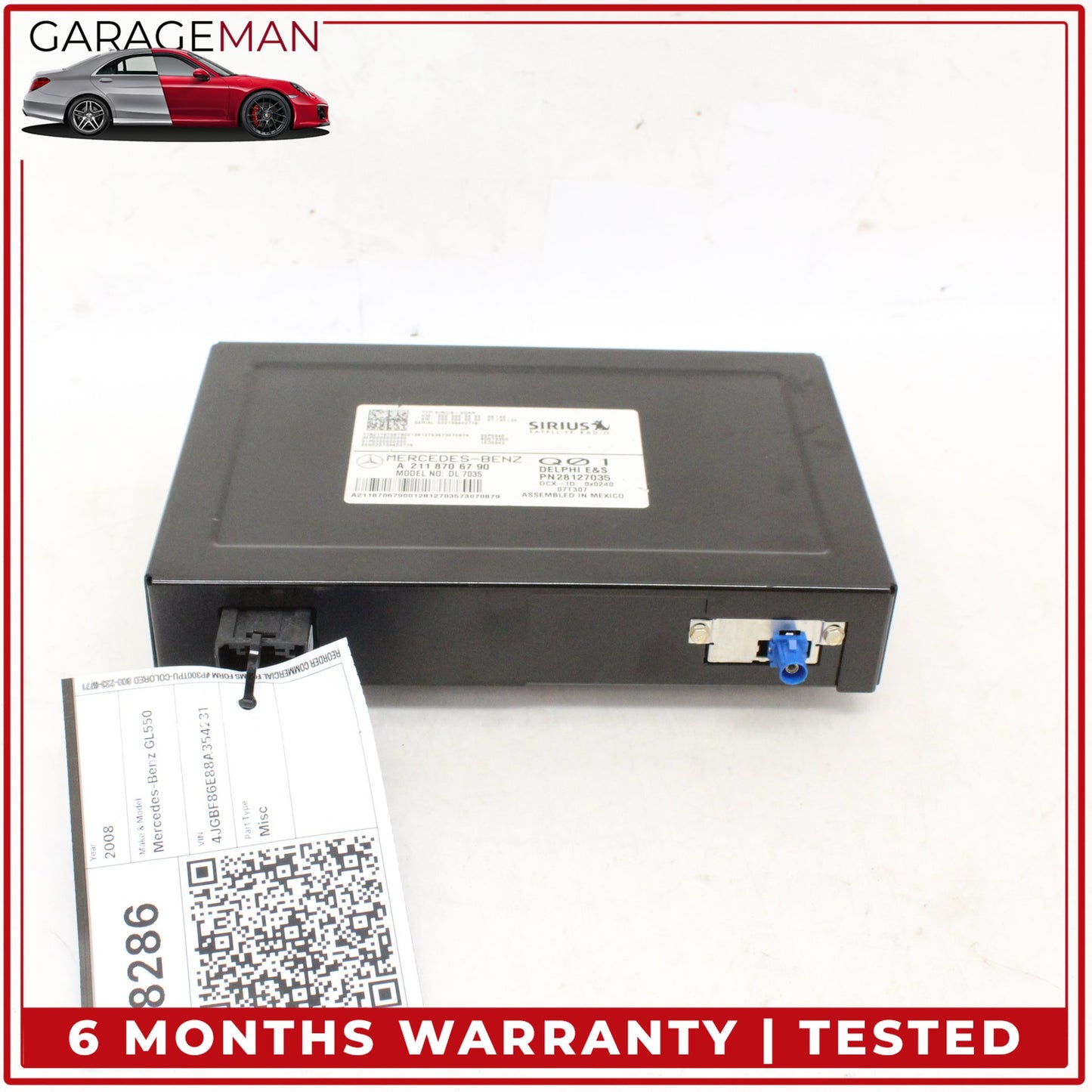 2003-2009 Mercedes X164 GL550 Sirius Satellite Radio Receiver 2118706790 OEM