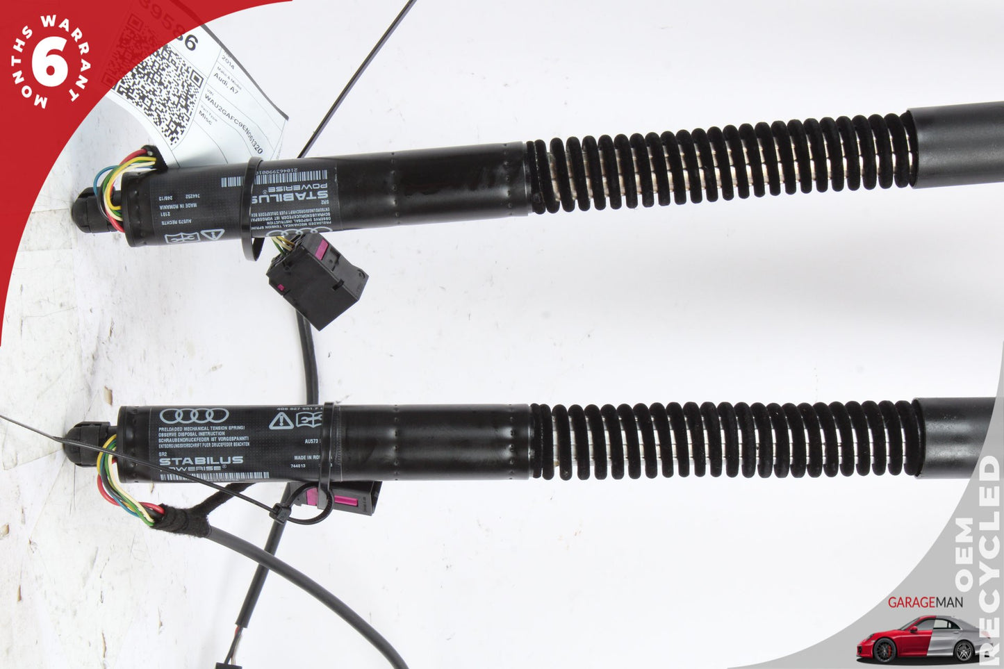 2012-2018 Audi A7 Trunk Lid Left & Right Shock Lift Support Strut Set 4G8827852