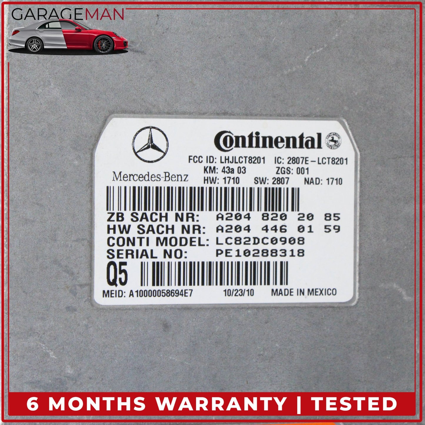 2006-2014 Mercedes W221 S400 Communication Control Module Unit 2048202085 OEM