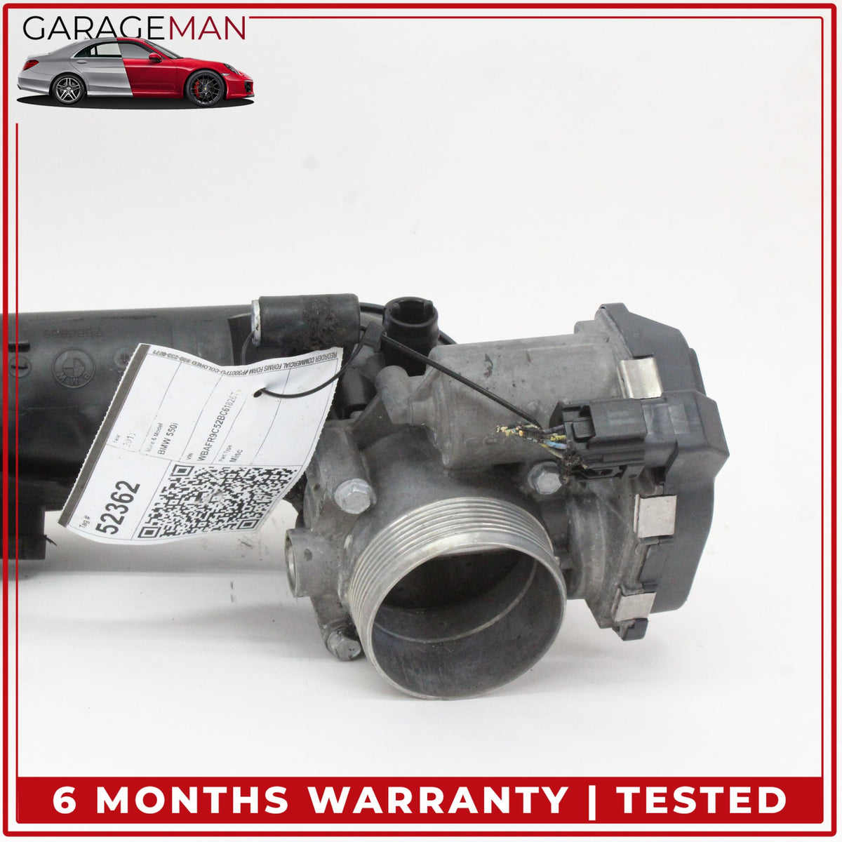 2008-2017 BMW 550i Right Side Air Intake Manifold w/ Throttle Body 70341441 OEM