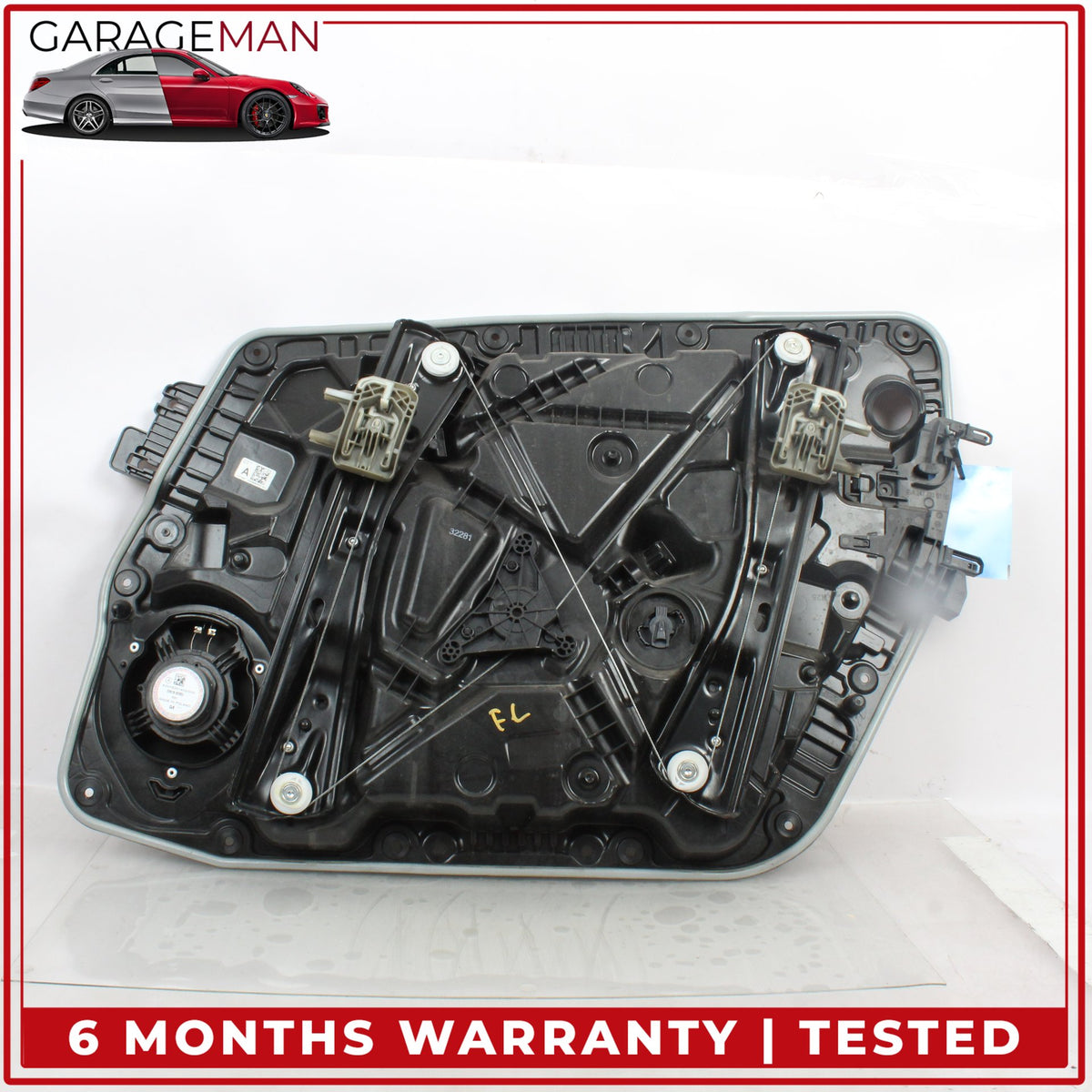 2019-2022 Mercedes W117 A220 Front Left Window Regulator w/ Carrier Assy OEM