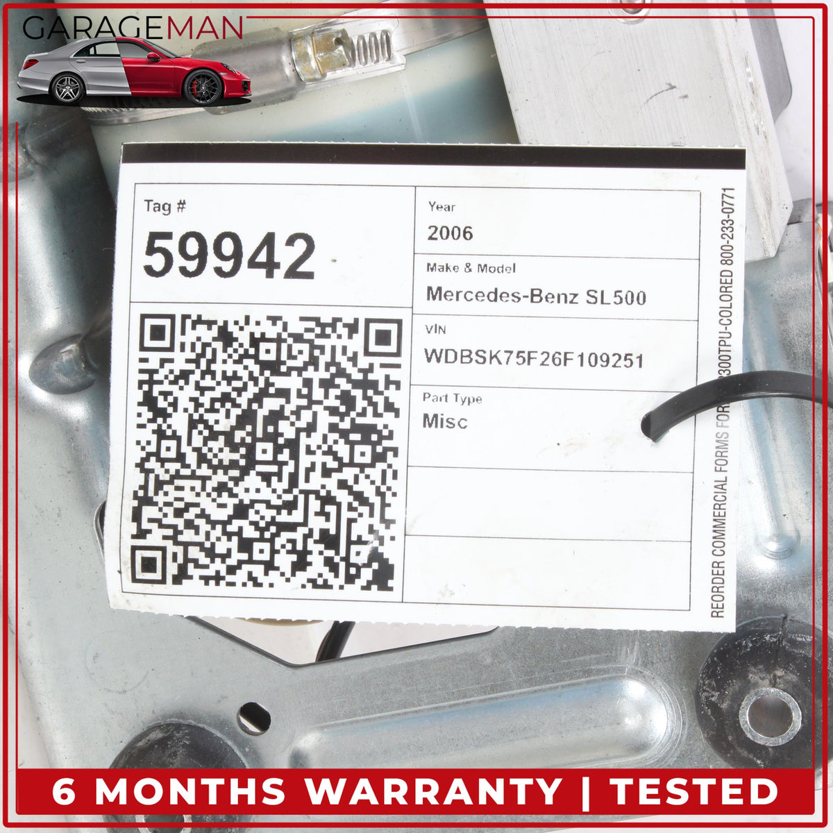2003-2008 Mercedes R230 SL500 SL550 Convertible Top Hydraulic Pump Motor OEM