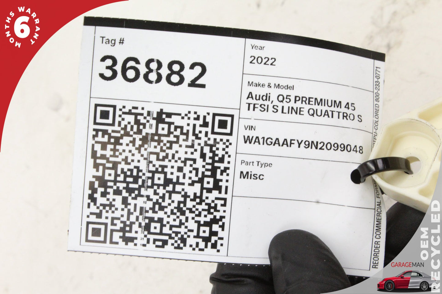 2018-2025 Audi Q5 Rear Left Driver Side Window Regulator Motor 80A959812 OEM