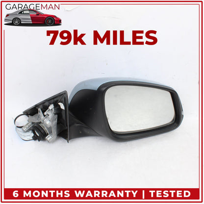 2012-2018 BMW 320i Front Right Side Door Rear View Mirror Blue Metallic OEM