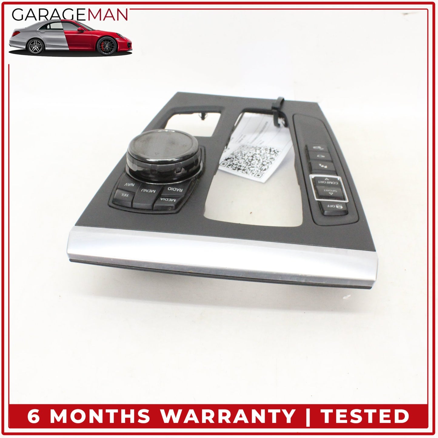 2014-2019 BMW X5 X6 iDrive Media Navigation Ceramic Knob w/ Switches & Trim OEM