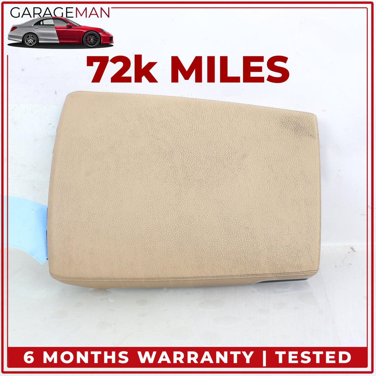 2010-2016 Porsche Panamera 970 Front Center Console Armrest Lid Cover Beige OEM