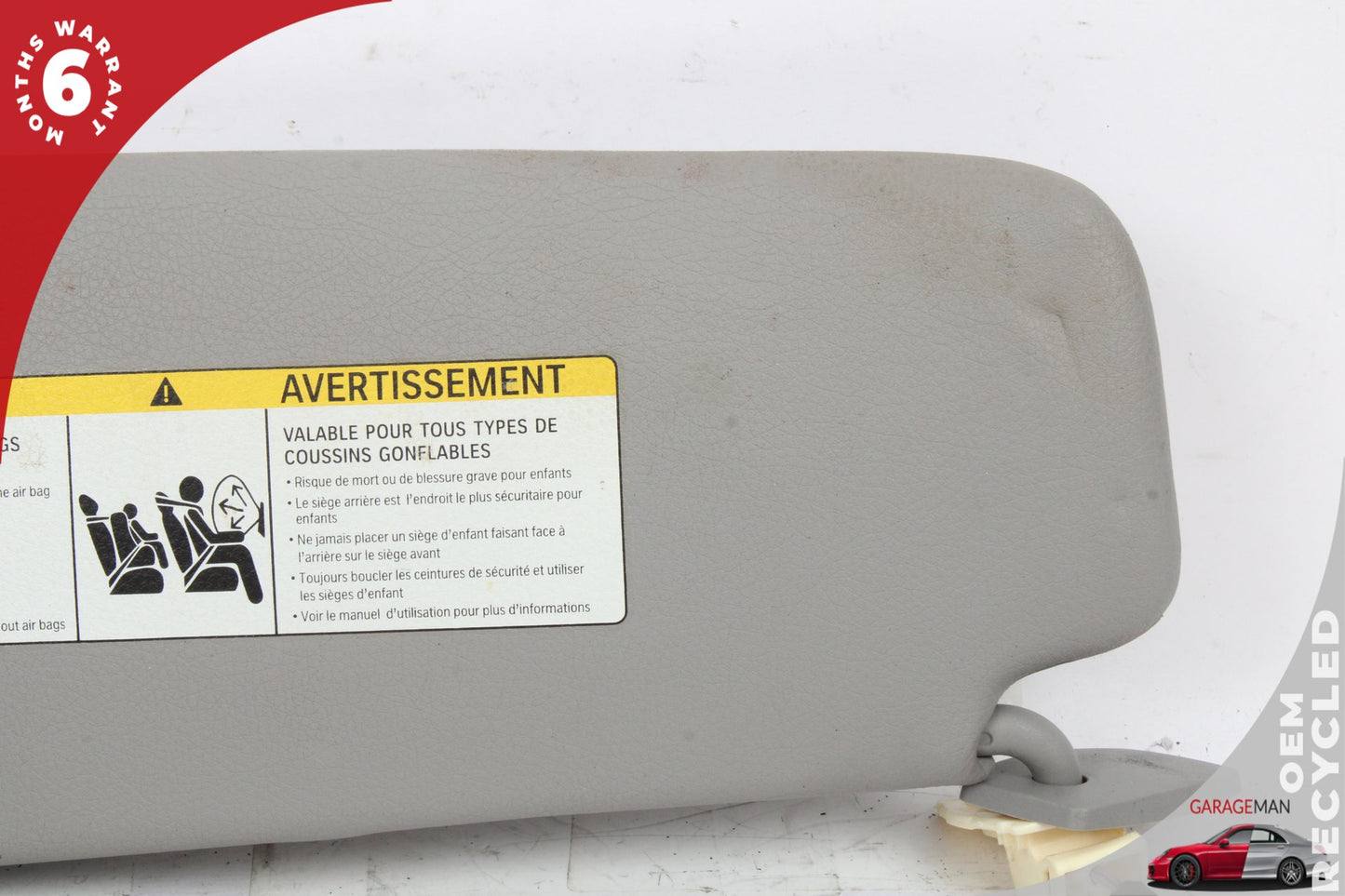 2011-2016 BMW 528i F10 Front Right Passenger Side Sun Visor Gray 8038166 OEM