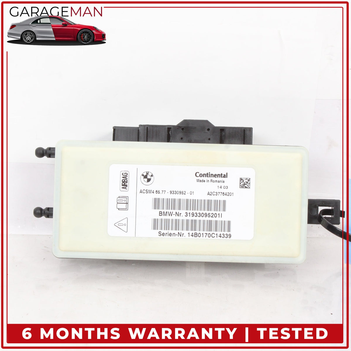 2011-2021 BMW 640i X3 X4 740i 428i 528i 650i Airbag Sensor Module 9330952 OEM