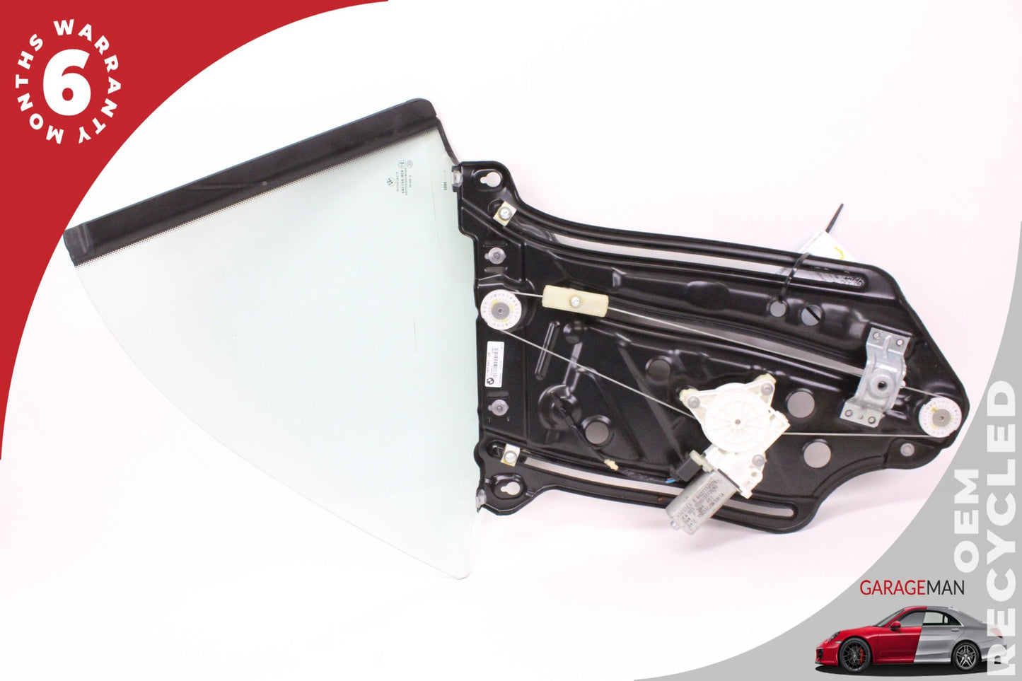 2008-2013 BMW 128i Rear Left Quarter Window Regulator w/ Motor & Glass 7291451