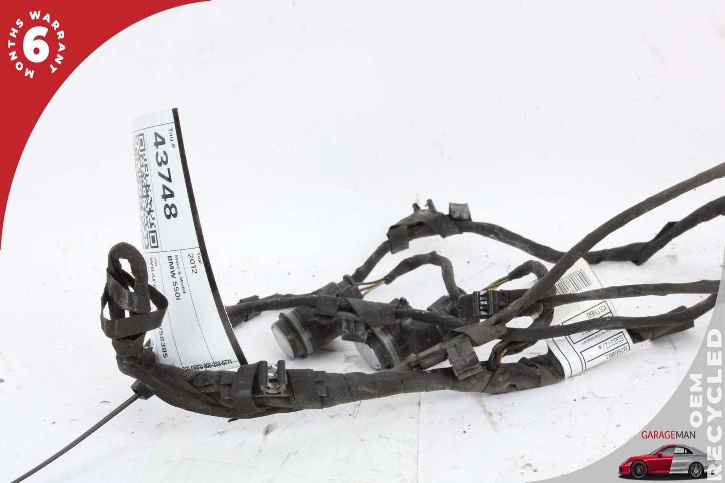 2011-2016 BMW 550i F10 Sedan Front Bumper Parking Sensor Wire Harness 9256061 Genuine