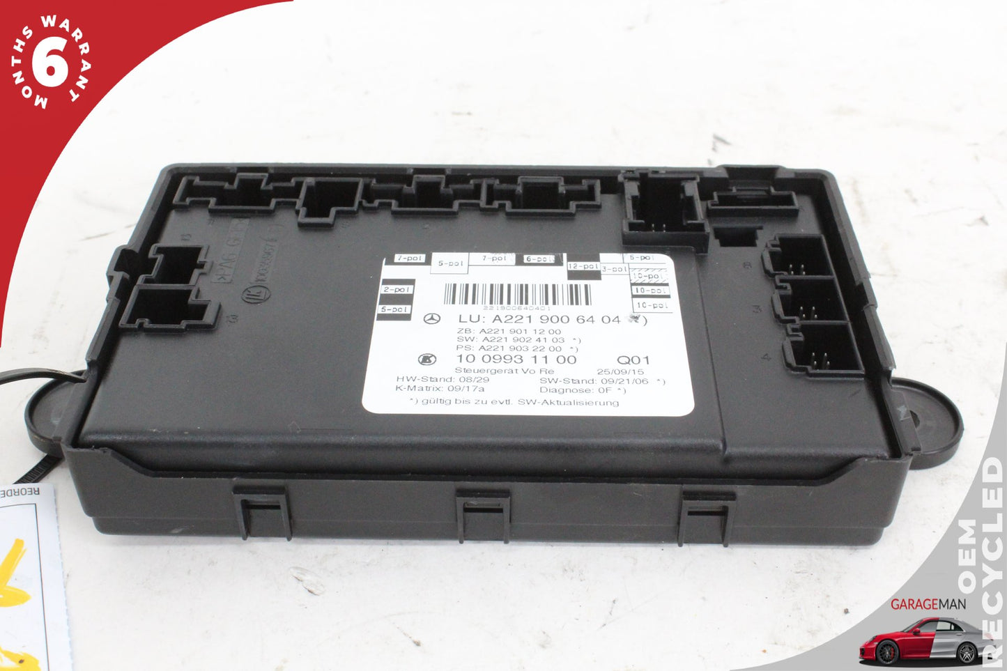 07-13 Mercedes S550 S-Class W221 Right Front Door Control Module 2219007501