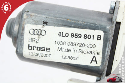2007-2015 Audi Q7 Front Left Driver Side Window Regulator Motor 4L0959801B OEM