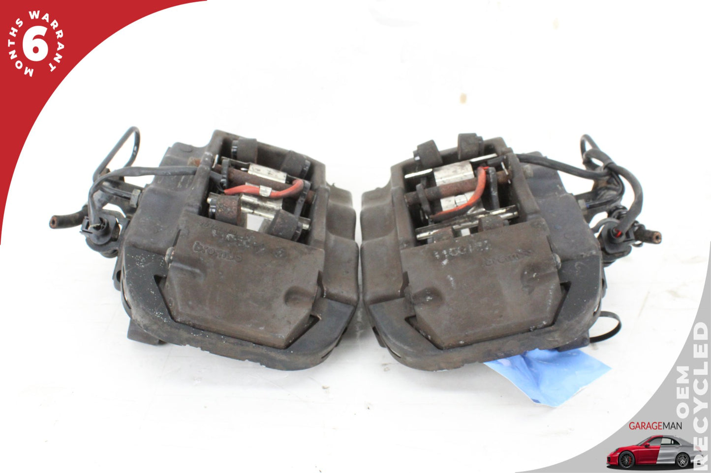 2007-2015 Audi Q7 SUV Rear Left and Right Side Brake Caliper Set Brembo OEM