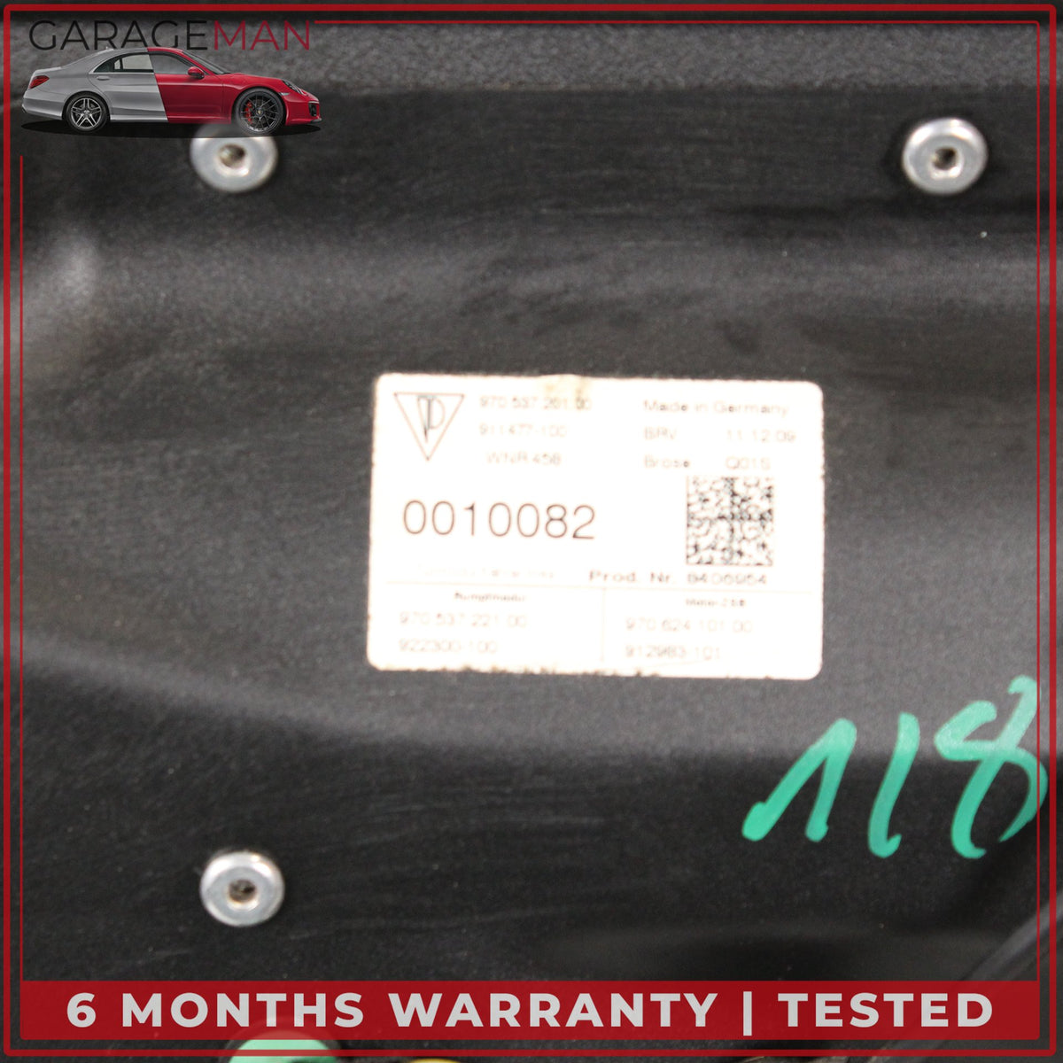2010-2016 Porsche Panamera 970 Front Left Complete Door Assy Blue Metallic OEM