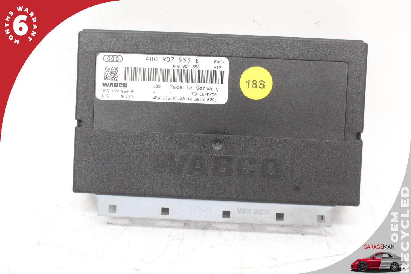 11-14 Audi A8 Sedan Active Air Suspension Control Module Unit 4H0907553E Genuine