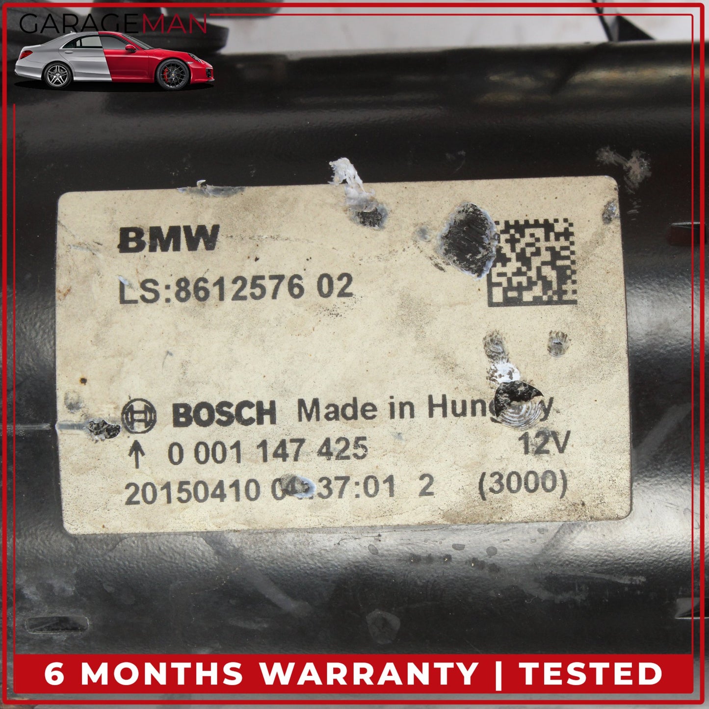 2012-2018 BMW 428i 328i 528i F36 Engine Starter Motor 12V Bosch 8612576 OEM