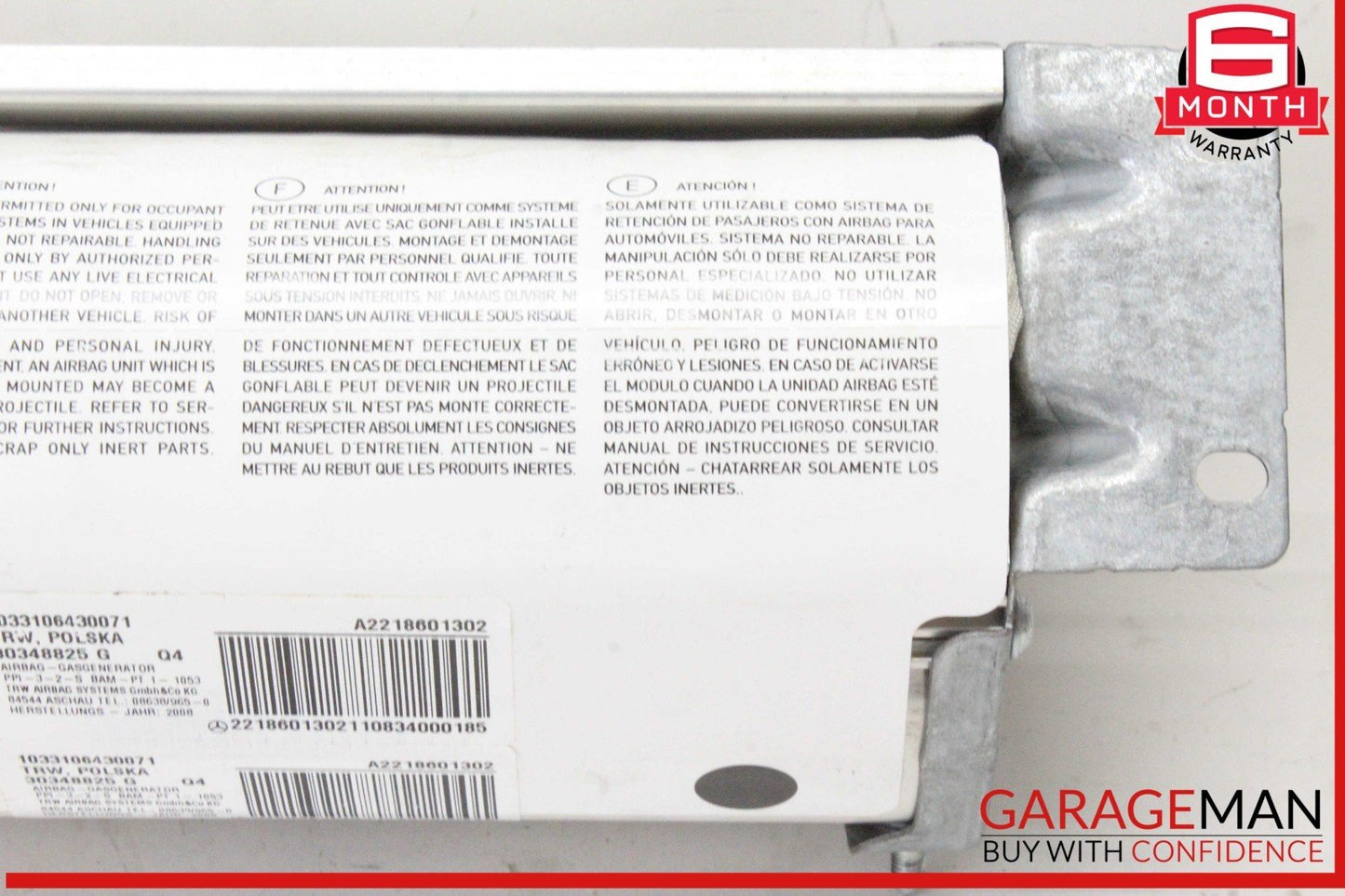 07-14 Mercedes W221 S550 CL500 Front Right Dash Dashboard Airbag Air Bag OEM