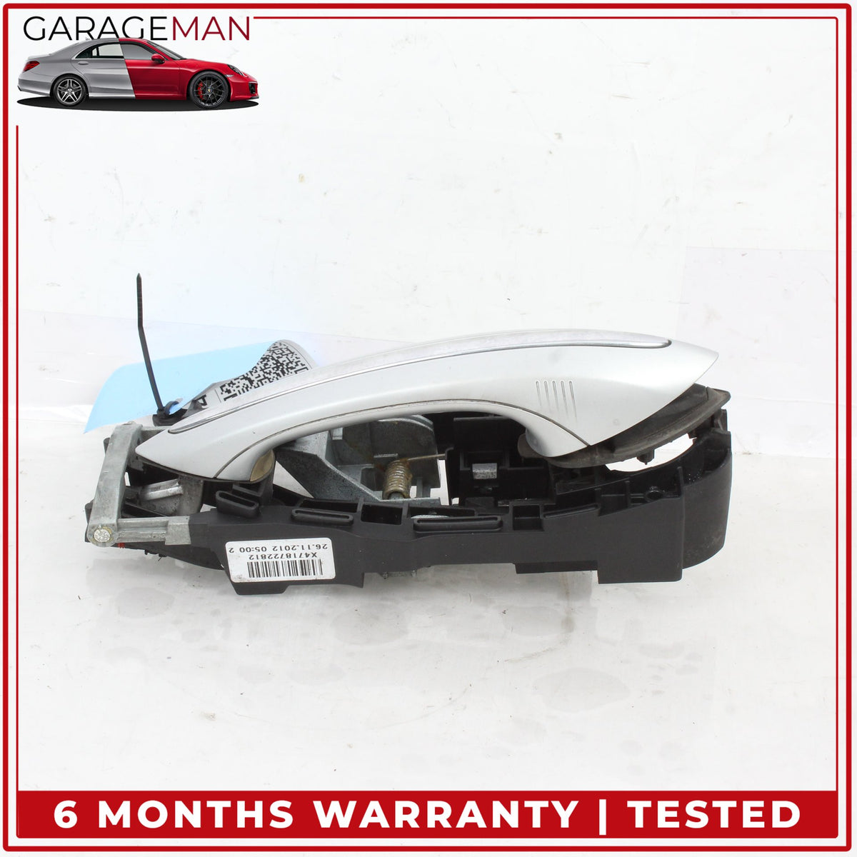 2009-2019 BMW 740i Right Passenger Side Exterior Door Handle Silver Metallic OEM