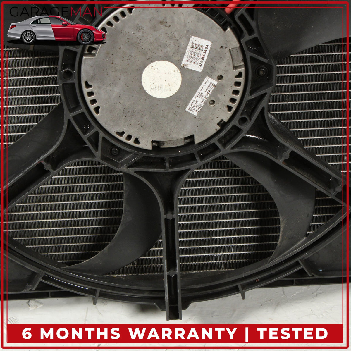 2006-2013 Mercedes W164 ML350 Cooling Radiator Fan Blade Shroud Assembly OEM