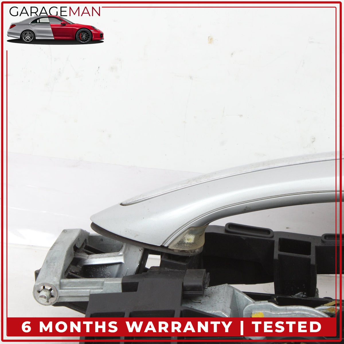 2009-2019 BMW 740i F01 Rear Left Side Exterior Door Handle Silver Metallic OEM