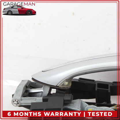 2009-2019 BMW 740i F01 Rear Left Side Exterior Door Handle Silver Metallic OEM