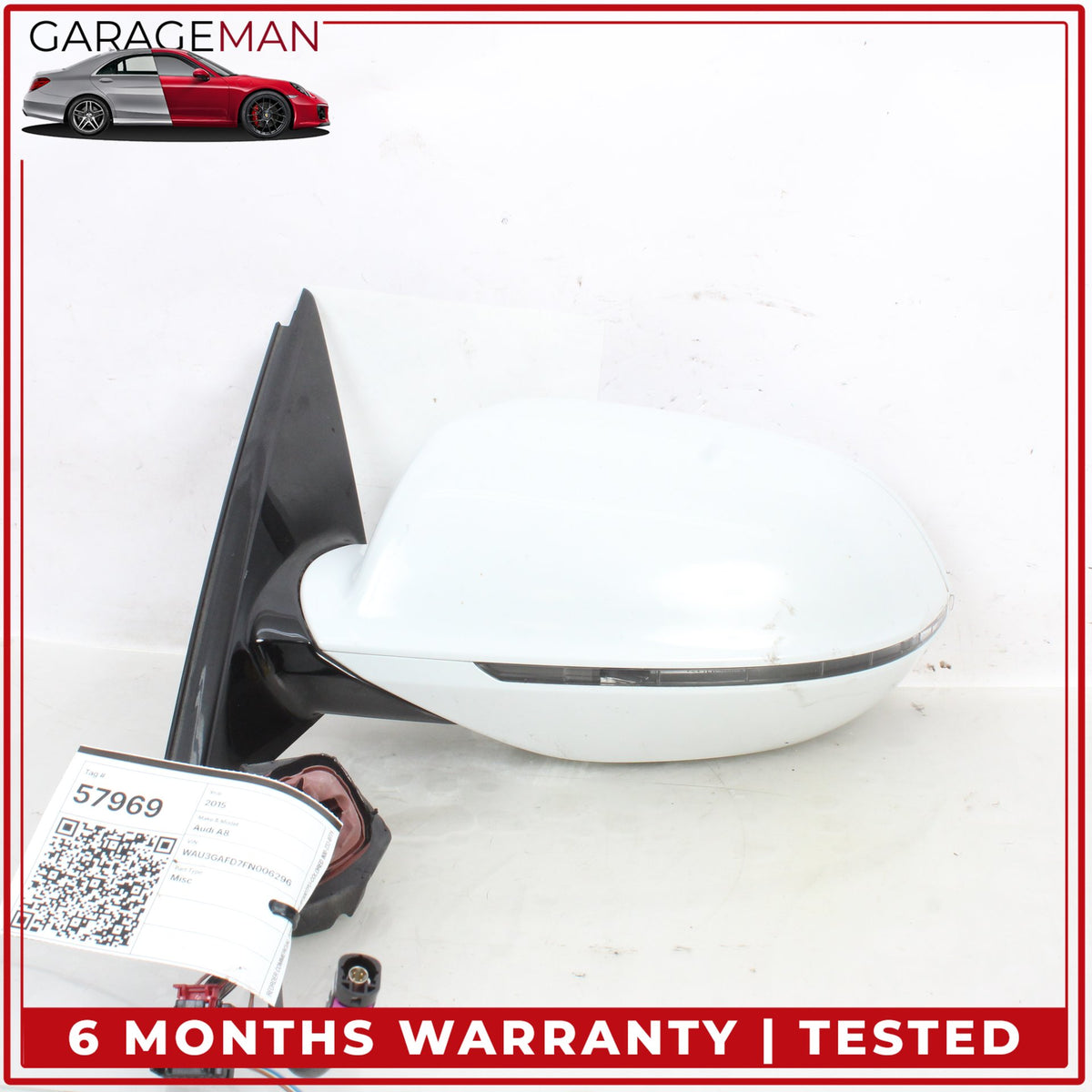 2011-2018 Audi A8 S8 Left Door Rear View Mirror w/ Camera and Blind Spot OEM