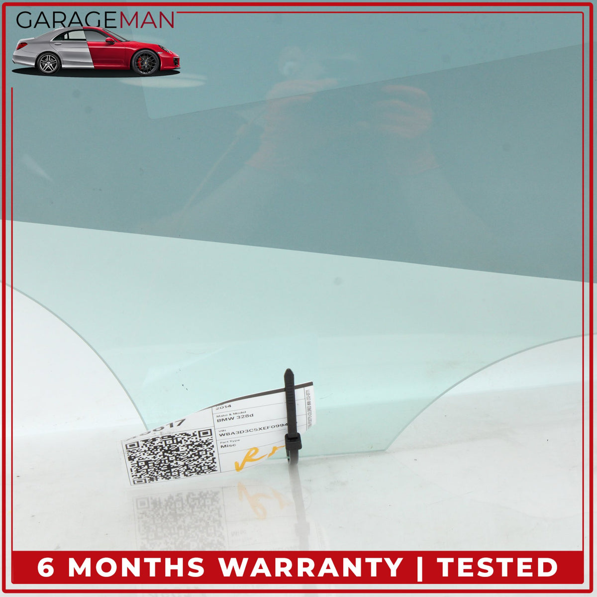 2012-2018 BMW 328d 320i 335i Rear Right Passenger Side Door Window Glass OEM