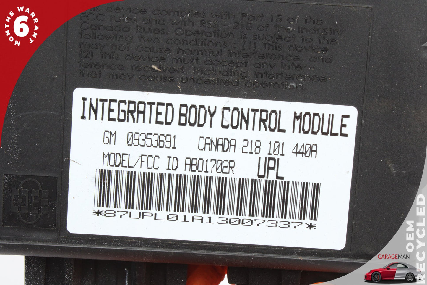 1997-2002 Pontiac Firebird Chevrolet Camaro BCM Body Control Module Unit OEM