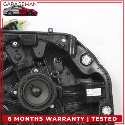 2017-2023 BMW 530e G30 Front Left Side Window Regulator w/ Carrier 7360423 OEM