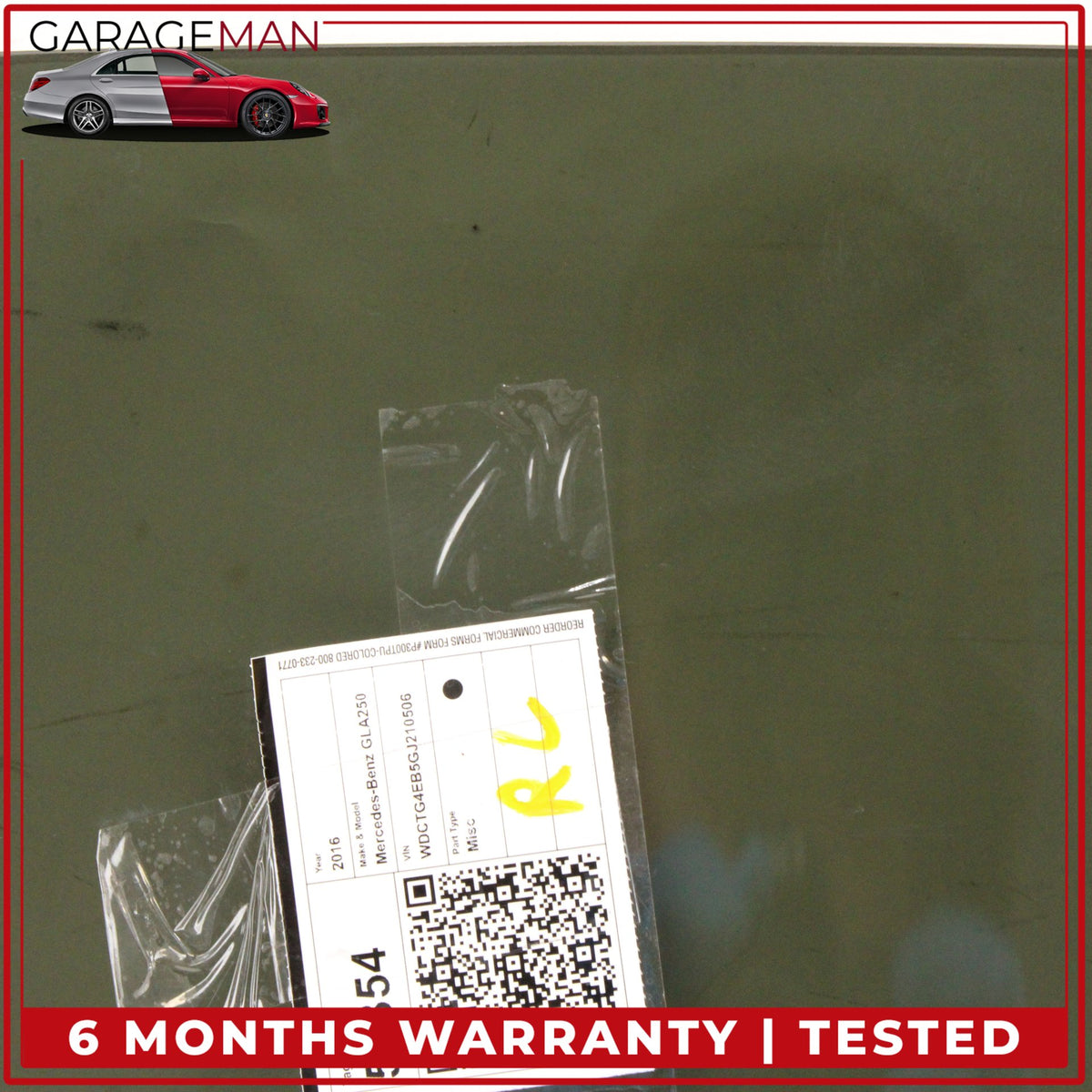 2015-2020 Mercedes X156 GLA250 Rear Left Driver Side Door Window Glass OEM