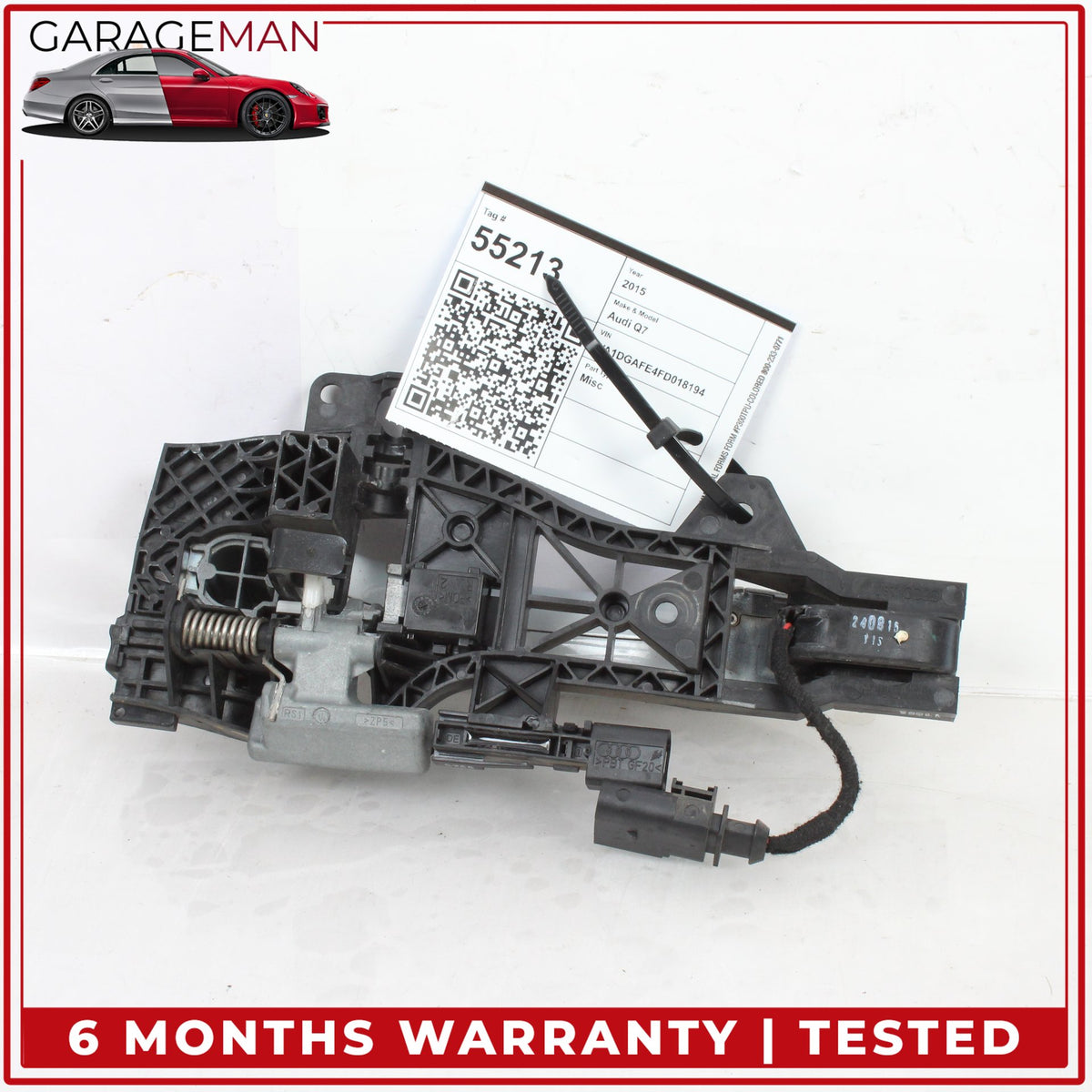 2007-2015 Audi Q7 Front Right Side Exterior Door Handle White Metallic OEM