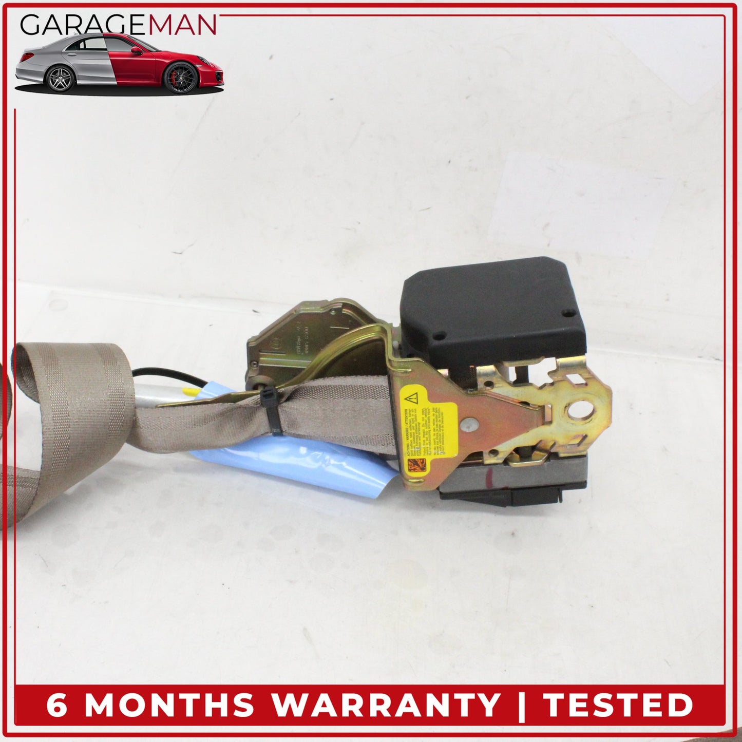 1997-2003 Jaguar XK8 XKR Front Left Driver Side Seat Belt Beige HJA7055AB OEM