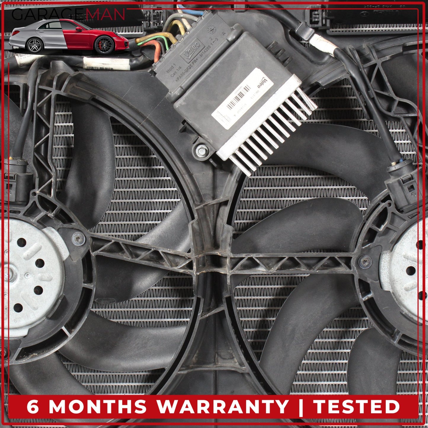 2009-2016 Audi A4 Radiator w/ Radiator Cooling Fan Assembly 8K0121003AD
