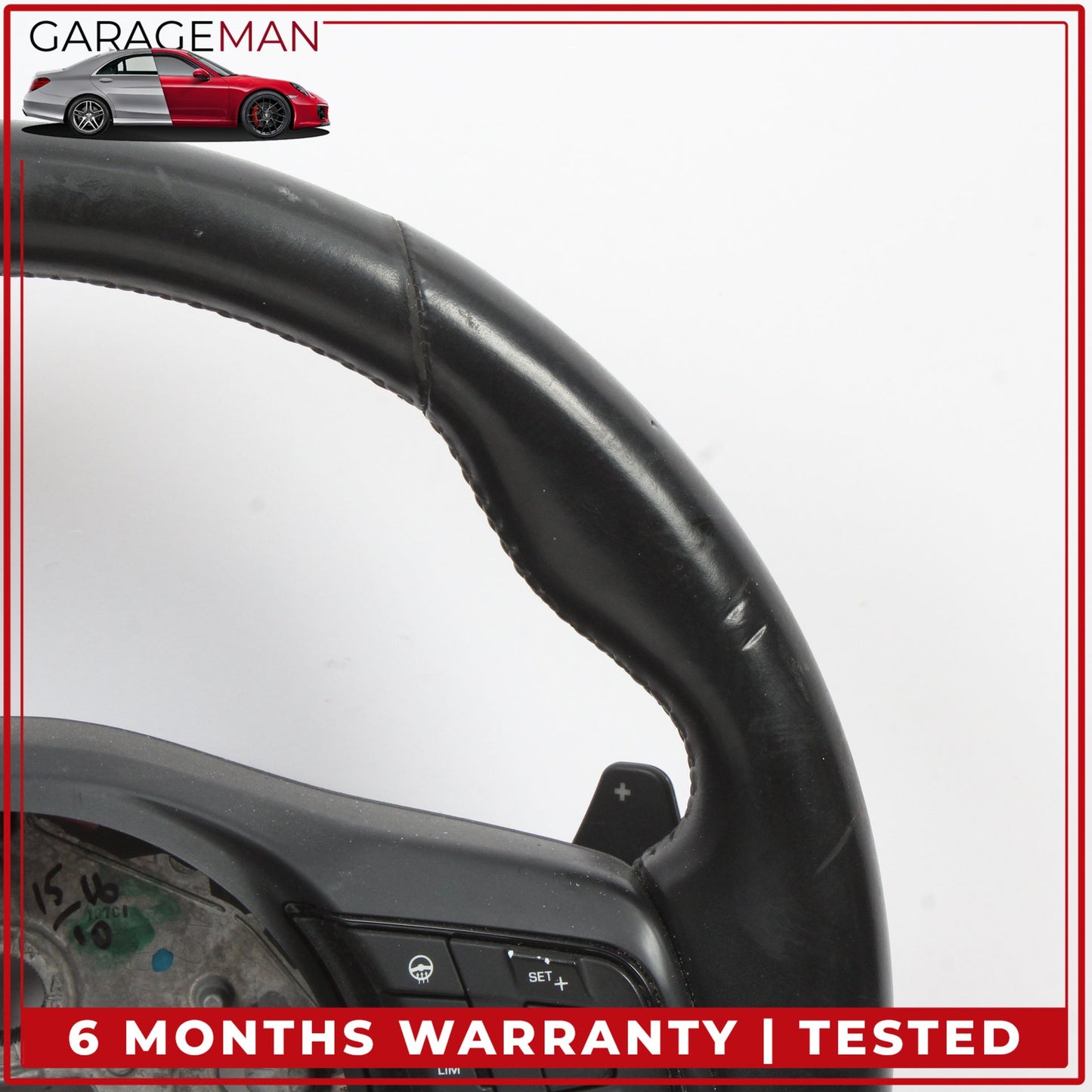 2015-2020 Jaguar F-Type X152 Steering Wheel Flat Bottom w/ Paddle Shifters OEM