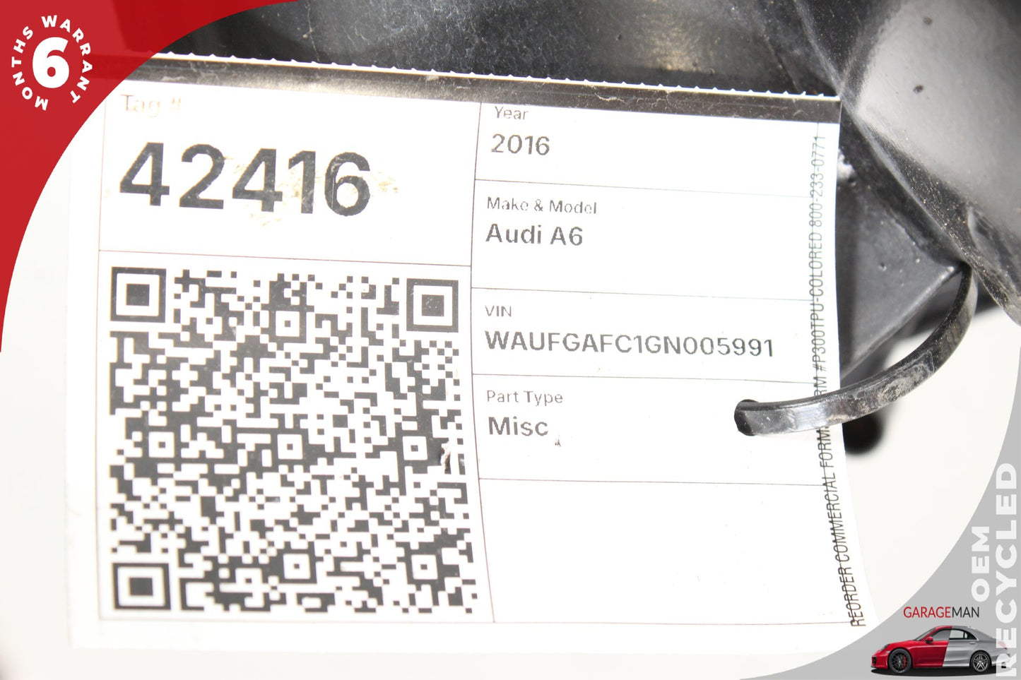 2012-2018 Audi A6 C7 Rear Suspension Support Subframe Cradle Crossmember OEM