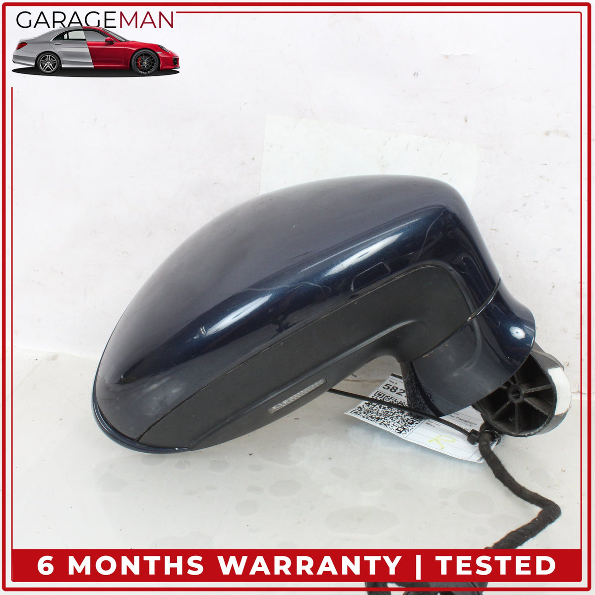 2010-2013 Porsche Panamera 970 Right Door Rear View Mirror Blue Metallic OEM