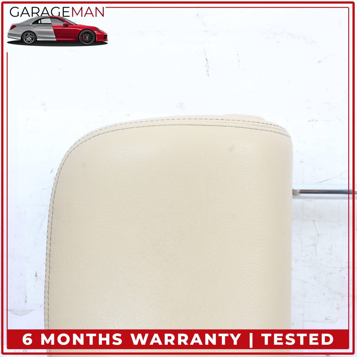 2012-2018 Audi A6 A7 Front Left and Front Right Side Seat Headrest Beige OEM
