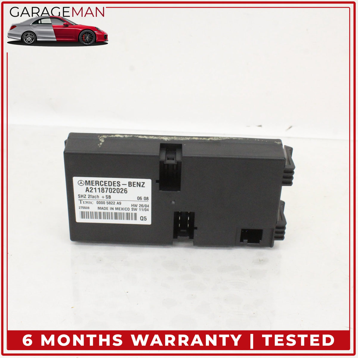 2006-2013 Mercedes W219 CLS550 Heated Seat Control Module Unit 2118702026 OEM