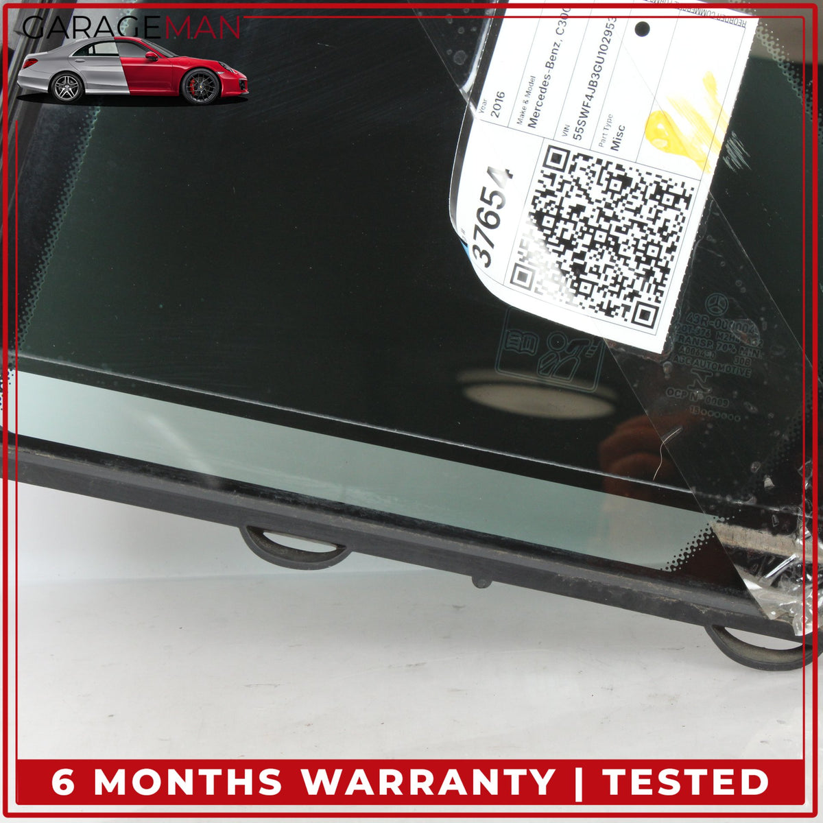 2015-2021 Mercedes-Benz C300 W205 Rear Left Door Fixed Window Glass A2057300555 OEM