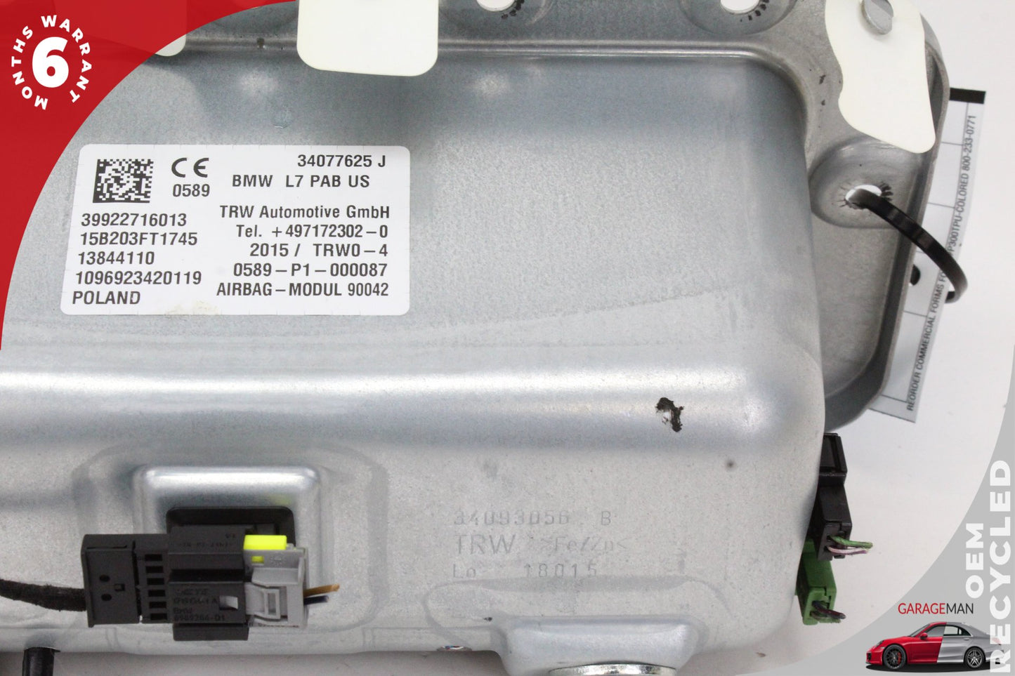 2012-2018 BMW 320i F30 Sedan Front Right Dash Airbag 34077625