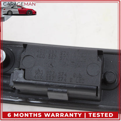 2011-2018 Audi A8 S8 Rear Trunk Lid License Plate Panel w/ Lock Cylinder OEM