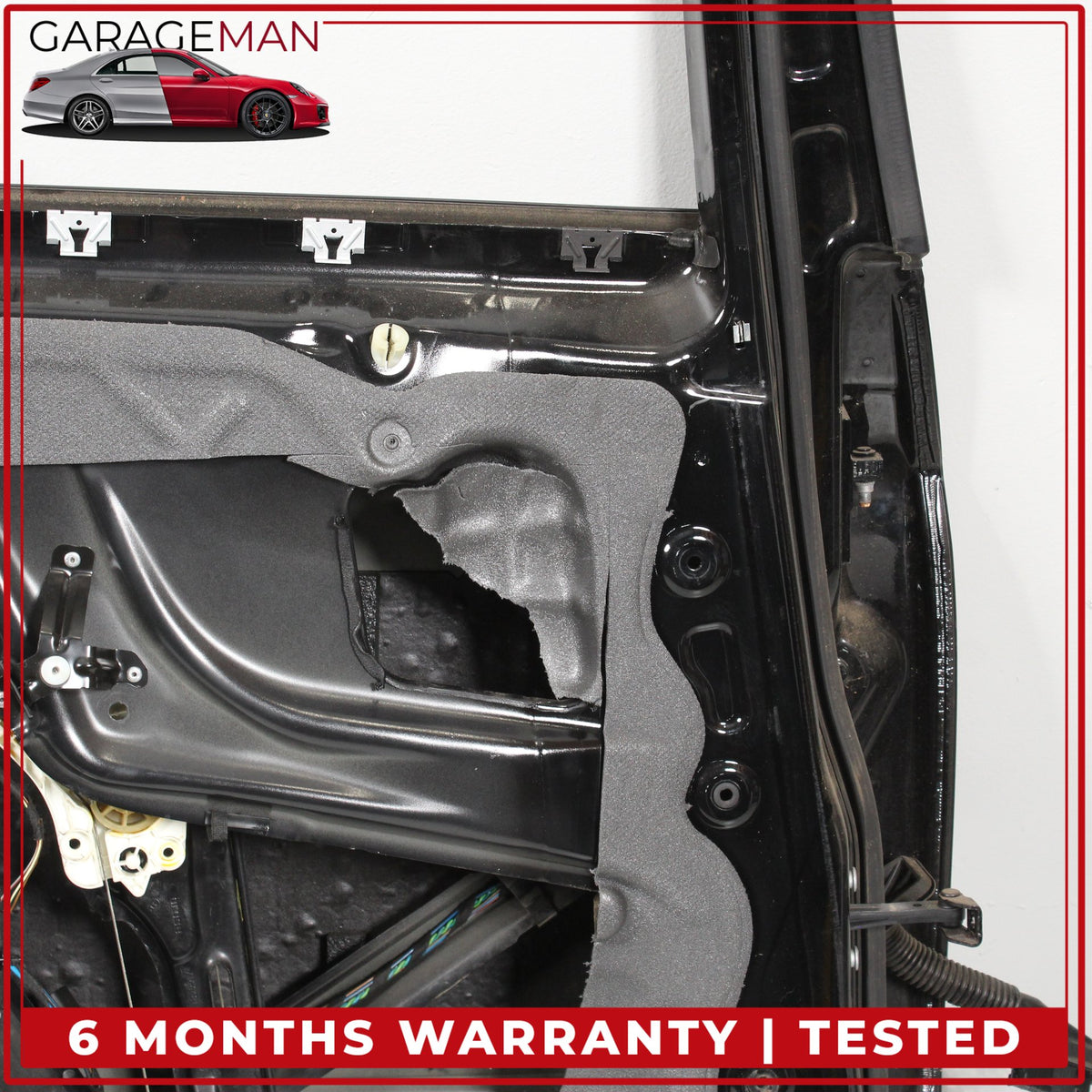 2007-2013 BMW X5 E70 Rear Left Side Door Shell Black w/ Window Regulator OEM