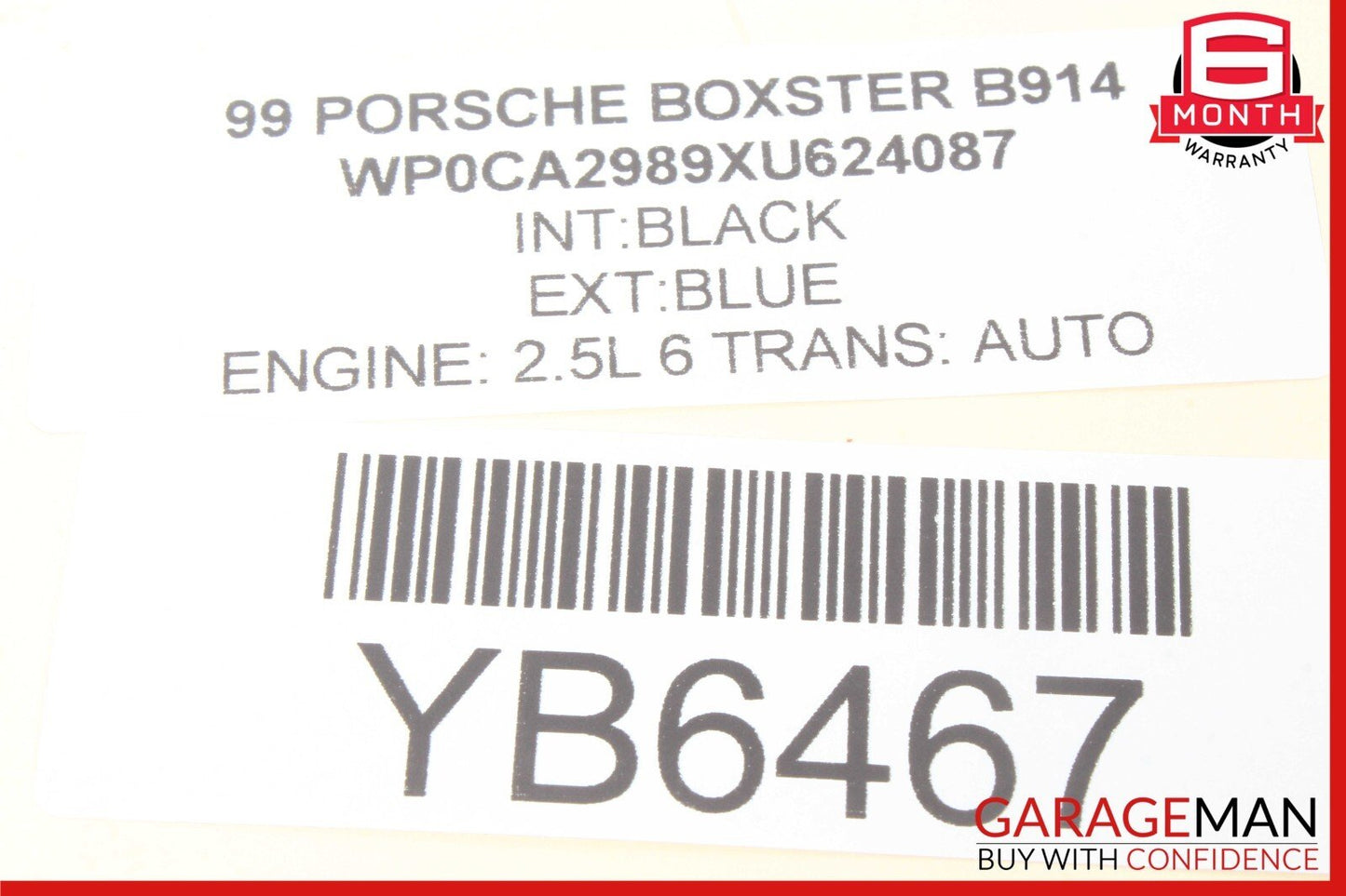 98-00 Porsche Boxster 986 Carrera 911 996 Steering Wheel Airbag Air Bag OEM