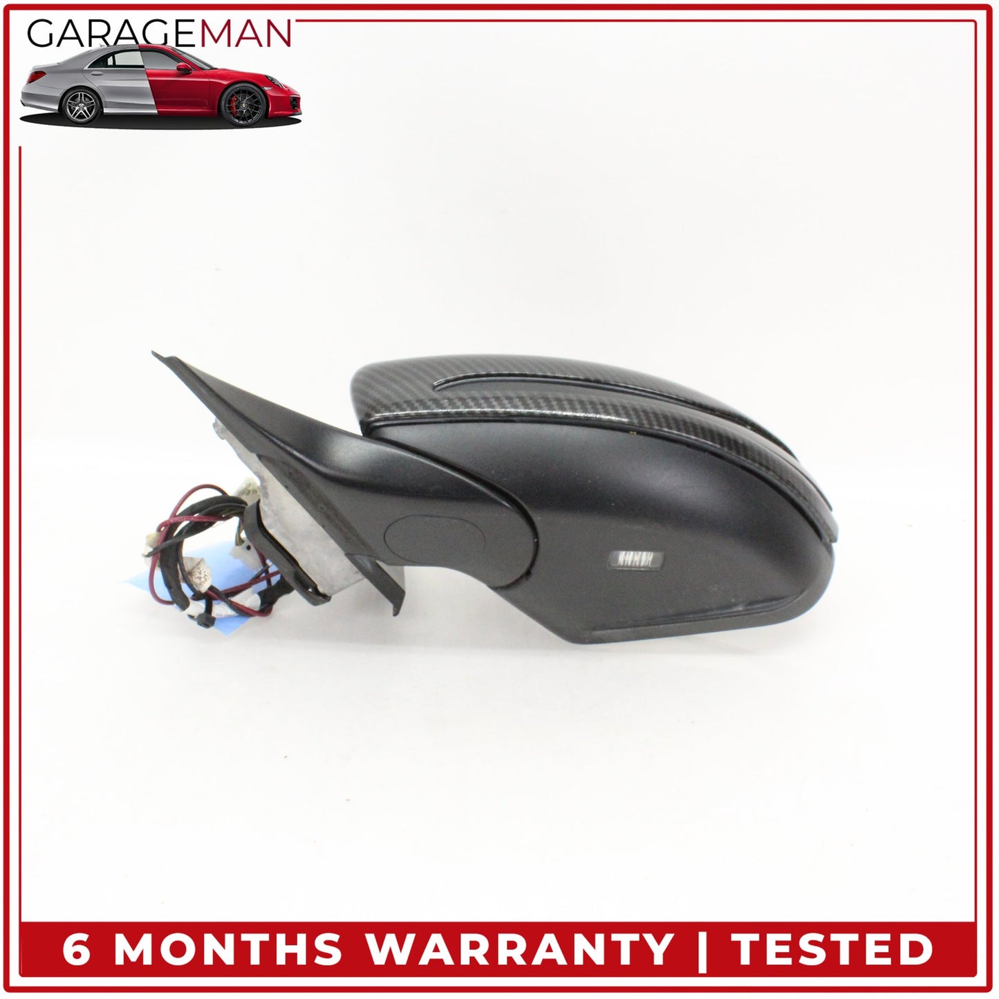 2015-2016 Mercedes W205 C300 Left Rear View Mirror w/ Blind Spot Carbon Fiber