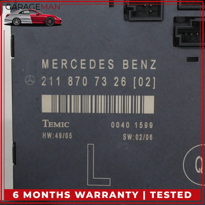 2003-2009 Mercedes W211 E350 E550 Front Left Door Control Module 2118208185 OEM