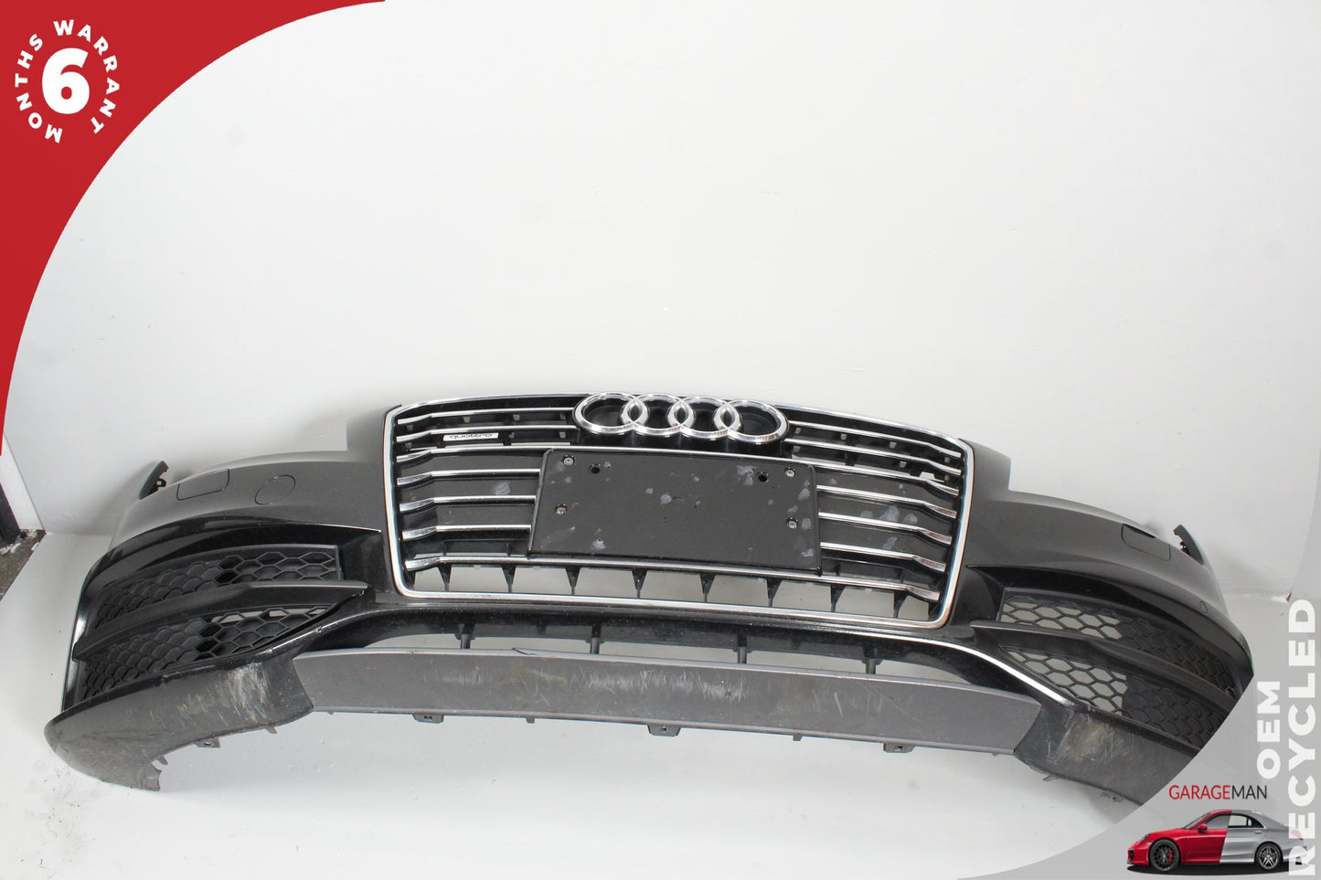 2012-2015 Audi A7 4G Sedan Front Bumper Cover 4G8807065AH Phantom Black Pearl OEM