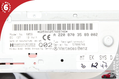 02-08 Mercedes-Benz SL500 R230 Convertible CD DVD Disc Changer Player 2208703589